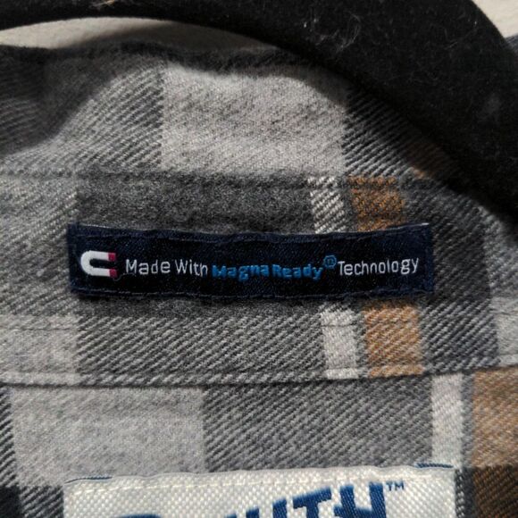 Duluth Mens Magna Ready Free Swingin Flannel Relaxed Fit LS Shirt Size XL Gray - Picture 3 of 13